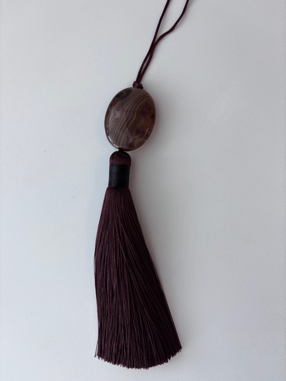 chocolate Tassel Statement Necklace